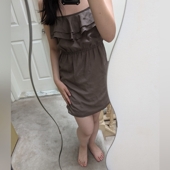 Forever21 olive chiffon dress - size S - Picture 7 of 7